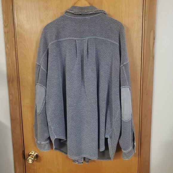 Free People Ruby Jacket Eucalyptus Oak Large Shacket EUC - Picture 3 of 5